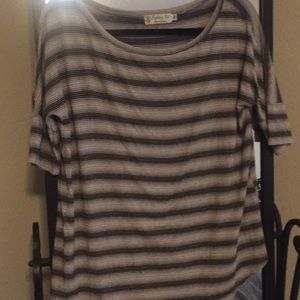Fighting Eel striped top in Brown Sz Sm